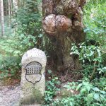 Der "Dreimärker", hier stoßen drei Markierungen zusammen, Foto: R. Wolf